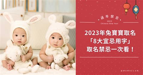 2023兔寶寶|2023年兔寶寶新生兒取名禁忌：筆劃數、生肖忌用。